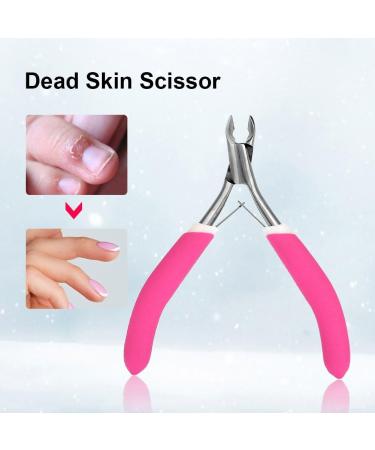 Stainless Steel Cuticle Nipper Clipper - Professional Manicure Pedicure Tool (Rose Red) - Buy Online on GoSupps.com