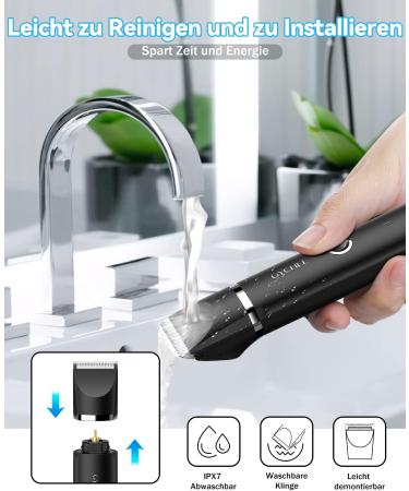 7-in-1 Men's Body Shaver & Groomer | Electric Razor Ear & Nose Trimmer Waterproof USB - Precision Hair Removal - Buy Online on GoSupps.com
