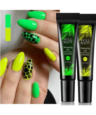 8ml Soak Off Print Gel Steel DIY Manicure Yellow Fluorescent Stamping Gel Template Transfer(23) - Buy Online on GoSupps.com