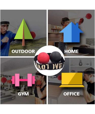 Acici Boxing Reflex Ball Set- 3 Difficulty Levels, Headband Included- Boxing Equipment for Kids & Adults - Buy Online on GoSupps.com