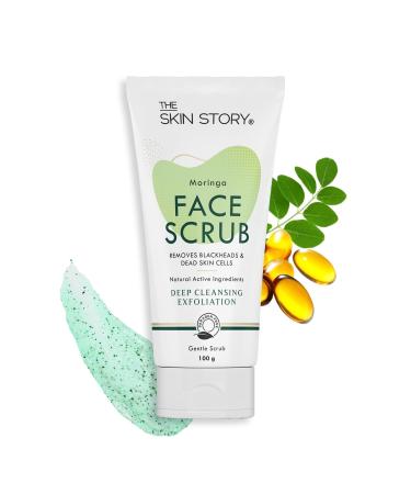 Moringa Face Gentle Scrub Exfoliating Beads Blackhead & Whitehead clear with Moringa & Vitamin E Infused Paraben Free -100gm