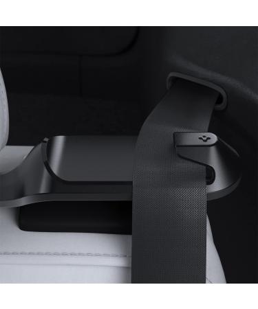 Spigen Tesla Model Y Car Rear Seat Safety Belt Clip Accessories Vehicle Seat Belt Adjuster 2 Pack - Black