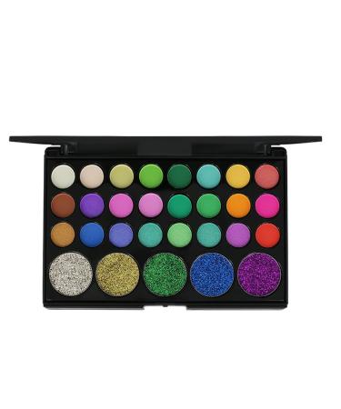 Battnot eyes shadow Pallet 29 Colors Shimmer Powder Matte Cosmetics Make-up Set Face Highlight Waterproof Eyes Pigment Shiny Beauty Shimmer Eyeshadow (29 Colors Black) 29 Colors Black