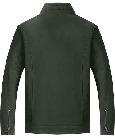 Hanxiulin Men's Oversized Warm Plush Jacket - Winter Parka & Casual Sweat Fleece Coat in 3XL Green - Buy Online on GoSupps.com