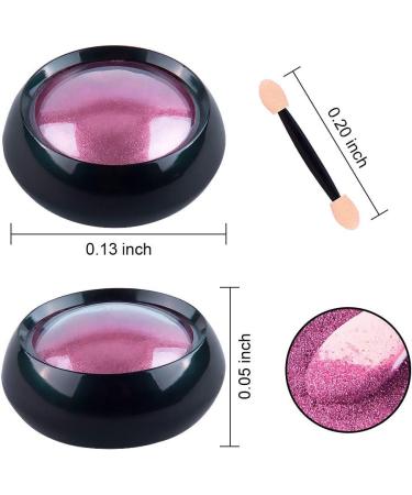 YUMIN 16 Chrome Jars for Nails Metallic Mirror Effect Manicure Pigment 16 Pieces of Eyeshadow Sticks - Buy Online on GoSupps.com