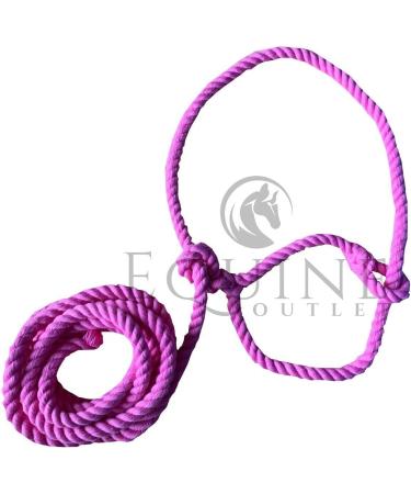 Equine Outlet Adjustable Small Rope Halter - Pony Sheep Llama Section A Shetland Calf (Pink/Purple) Pink / Purple - Buy Online on GoSupps.com