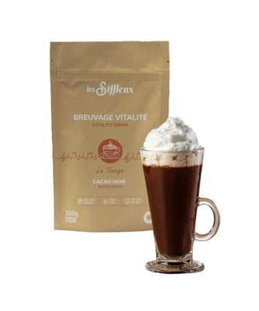 LES SIFFLEUX Vitality Drink (Tango 100g) Pure Dark Cacao Maca & MCT Powder Sugar-Free Hot Chocolate Powder - Natural Energy from Maca Roots Dark Chocolate Powder Vegan Latte Mix