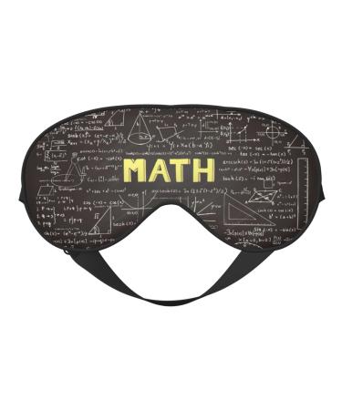 School Math Breathable Adjustable Eye Mask Effective Shading Blindfold for Sleeping with Elastic Strap 1 Count (Pack of 1)