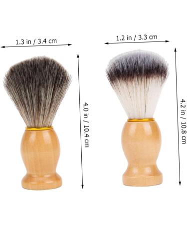 Doitool 2st Professional Shaving Brush Set - Mini Cleaning Brush & Hairdressing Tools for Men | Premium Beard & Soap Razor | Ideal for Salons - Buy Online on GoSupps.com