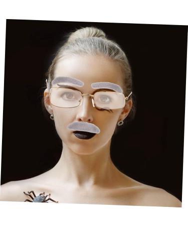 Buy COOPHYA Grandfather Costume Glasses & Accessories - Self-Adhesive Eyebrows False Beard Gray Mustache for Adults | Funny Grandpa Costume - Buy Online on GoSupps.com