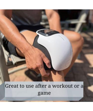 Cap&Bow Knee Massager - Infrared & Vibration Pain Relief for Arthritis, Swelling & Soreness - Adjustable Fit - Extension Straps Included - Buy Online on GoSupps.com