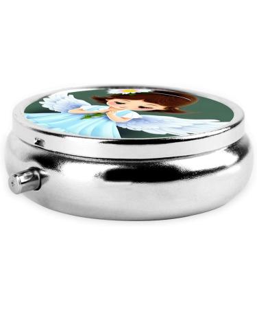 Cute Little Angel Portable Metal Pill Box | Mini 3-Compartment Design for Travel | Handy & Stylish Pill Organizer - Buy Online on GoSupps.com