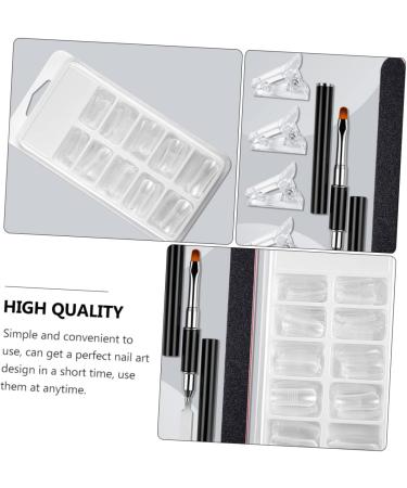 DRESSOOS 1 Set nail extension set False Nail Tips fake nail tips picker coffin nail forms Extension Dual Nail Builder Fake Nails fake fingernails dual ended brush tool set plastic crystal - Buy Online on GoSupps.com