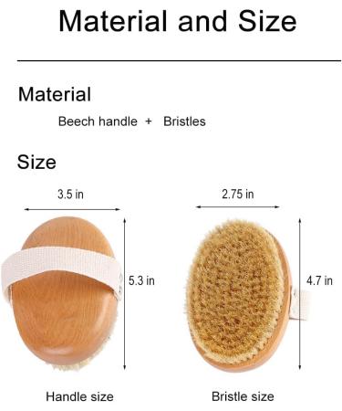 IOUGHANX Exfoliating Brush for Cellulite, Lymphatic Drainage, and Younger Skin - Natural Bristles, Improve Circulation - Body Scrub Brush for Men & Women - Buy Online on GoSupps.com