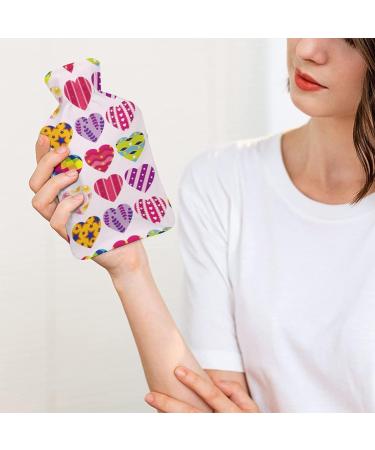 Color Heart Hot Water Bottle with Plush Cover - Warm Comfort for Adults & Kids | 26.5x15.3cm - Ideal for International Shipping - Buy Online on GoSupps.com