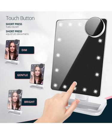 Beautify Beauties White Lighted Makeup Mirror with Bluetooth & 10X Magnification Spot Mirror - Buy Online on GoSupps.com