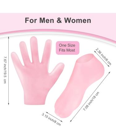 Sibba 2 Pairs Silicone Moisturizing Gloves and Socks Spa Gel Hydrating Gloves for Overnight Bedtime Heal Eczema Sleeping Lotion Hand Treatment Gloves Socks Repair Rough Cracked Dry Chapped Skin - Buy Online on GoSupps.com