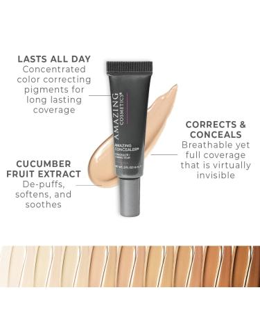 AmazingCosmetics Amazing Concealer Full Coverage Long Wear Concealer - Medium Beige - Buy Online on GoSupps.com