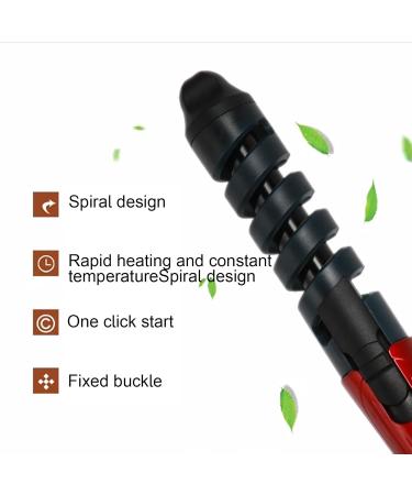 Automatic Curling Wand | Portable Curling Iron Hair Straightener and Curler 2 in 1 Automatic Hair Curler Curling Wand for Girls and Women Red US - Buy Online on GoSupps.com