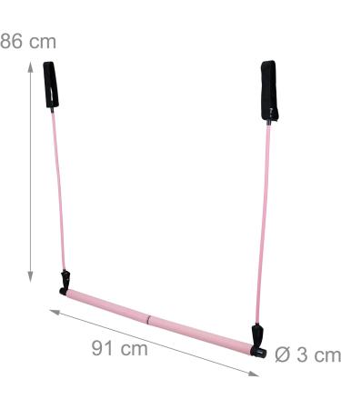 Buy Relaxdays Pilates Stick Set - 2 Resistance Bands with Foot Loop for Yoga & Fitness - Pilates Training Device in Pink - Buy Online on GoSupps.com
