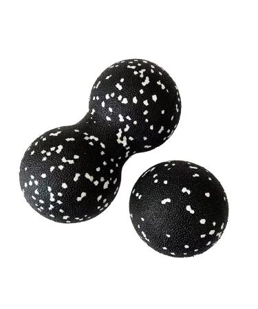 2x massage ball fascia ball set peanut duo massage balls duoball 8 cm and 16 cm ideal for self myofascial trigger point release deep tissue massage yoga - relieve stress and relax muscles - Buy Online on GoSupps.com