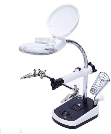 LED 5X 10X Magnifying Lamp Metal Clamp Reading Jewellery Loupe Watch and Electronic Repair Fashion and Nature Better Life