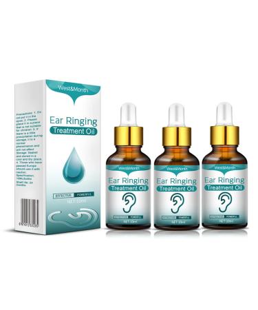 Japanese Ear Ringing Treatment Oil Tinnitus Relief Drops Tinnitus Relief for Ringing Ears for Hearing Loss and Ear Pain Relief Ear Wax Removal Oil & Cleaner (3PCS)