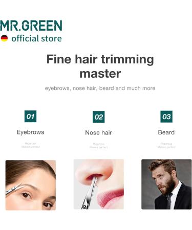 MR.GREEN Stainless Steel Facial Hair Scissors - Rounded Nose Hair Mustache Beard Eyebrows & Eyelashes Trimming Clippers (MR-2002) - International Shipping Available - Buy Online on GoSupps.com