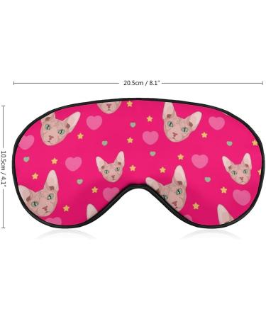 Love Sphynx Cat Face Sleep Mask - Adjustable Strap Blindfold for Sleeping and Travel - Buy Online on GoSupps.com