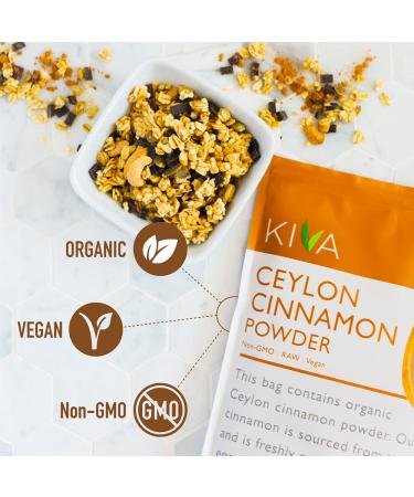 Kiva Organic Ceylon Cinnamon Powder 10 oz - Freshly Grounded JUMBO SIZE - Buy Online on GoSupps.com
