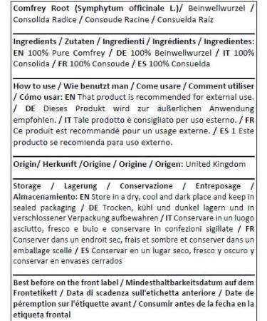 Comfrey Root - Symphytum Officinale L - Racine de Consoude # Herba Organica # (50g) - Buy Online on GoSupps.com