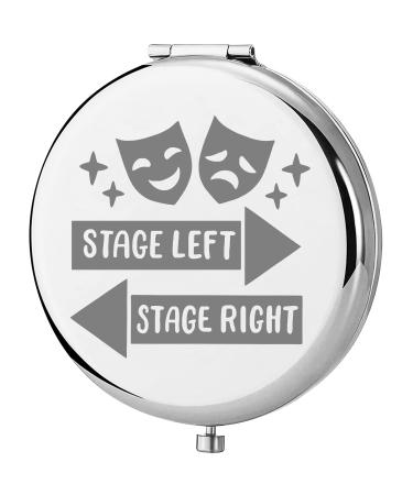 Lywjyb Birdgot Drama Gift Theatre Girl Compact Makeup Mirror Actor Actress Makeup Mirror Stage Left Stage Right (Stage Mirr)