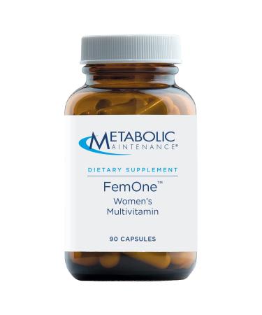 Metabolic Maintenance FemOne - Women's Multivitamin with Bioavailable Iron Active Folate B12 Antioxidants Vitamin D + Biotin Support for Reproductive + Immune Health (90 Capsules)