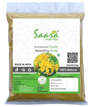 Avarampoo Powder Tangedu Flower Tarwar Avaram Senna Senna auriculata for Skin dieases and Body Odour 50g (Pack of 1 X 50g)