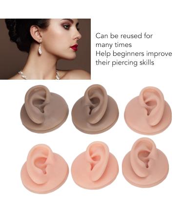Human Ear Model Fittings Set - 3 Pairs Soft Silicone Ear Models for Piercing Exercise & Earring Display - Buy Online on GoSupps.com