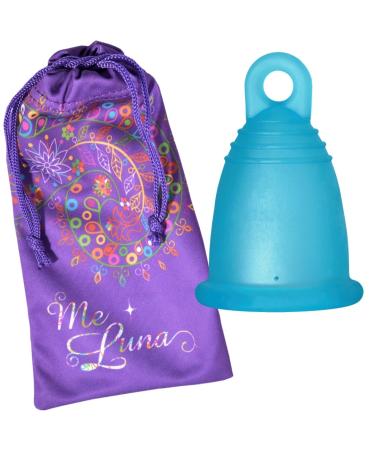 Me Luna Menstrual Cup Soft Ring Cyan Size S