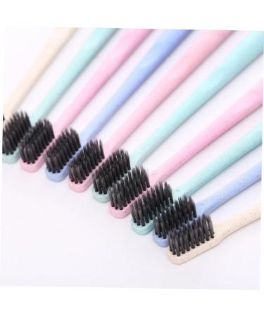 Gleavi 10-Pack Charcoal Toothbrushes | Eco-Friendly Compostable & Soft for the Whole Family | Natural Oral Care Solution - Buy Online on GoSupps.com