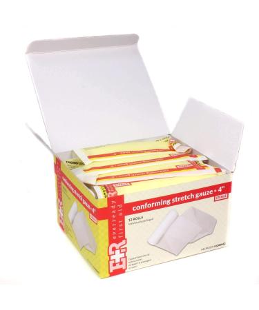 Ever Ready First Aid 4 Sterile Conforming Gauze Roll Bandage - 96 Count (8 Boxes of 12 Pcs) - Buy Online on GoSupps.com