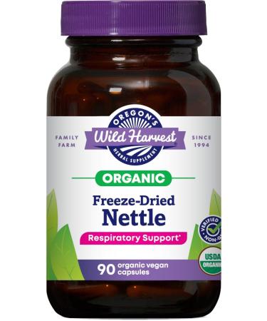 Oregon's Wild Harvest Certified Organic Nettle Capsules with Stinging Hairs Allergy Supplement 600 mg 90 Capsules