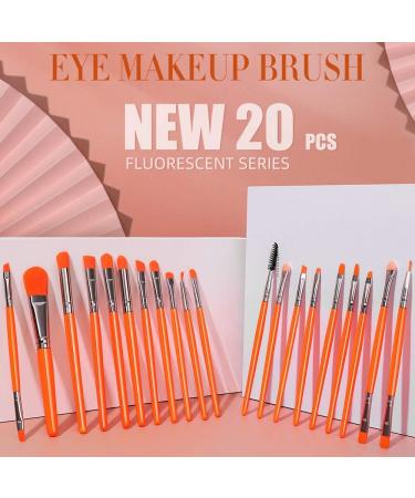 Beifenl 20 Makeup Brush Set Fashion Fluorescent Pure Color Eye Shadow Brush Professional Makeup Beauty Brush (Fluorescent Blue) - Buy Online on GoSupps.com