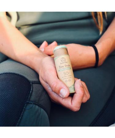 Suntribe Mineral Organic Sun Pencil - Zinc LSF 50 100% Natural & Reef-Proof Waterproof Zero Waste - Mint Green - Buy Online on GoSupps.com