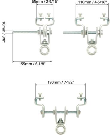 QWORK Steel I-Beam Hanger | Adjustable Beam Clamp for Punching Bags | Ideal for Beams 6.3 cm to 19 cm - Buy Online on GoSupps.com