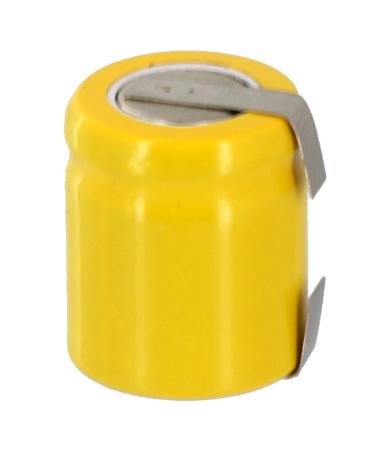 Exell 1/3AA NiCD 200mAh 1.2V Flat top Rechargeable Battery with Tabs