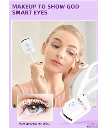 HEASE Heated Rechargeable Eyelash Curlers - Long-Lasting & Safe Electric Eyelash Curler | Quick Pre-Heat for Beautiful Lashes Worldwide - Buy Online on GoSupps.com