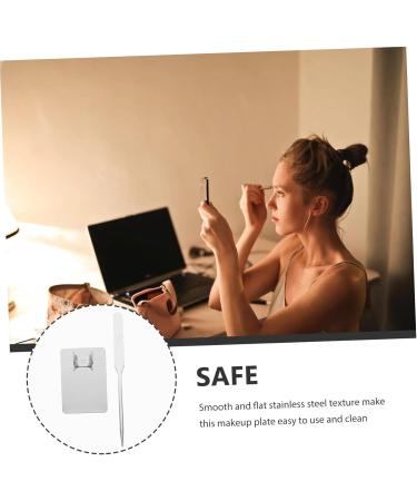 Shop LALAFINA 2 Sets Palette Stick Scraper & Makeup Mixing Tray - Stainless Spatula Tools for Foundation Nail & Concealer Blending - Ideal for Makeup Artists - Buy Online on GoSupps.com