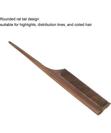 Handmade Sandalwood Rat Tail Comb for Hair Beard Prevents Tangles Relieves Scalp Irritation Round Teeth Dense Comb Teeth - Buy Online on GoSupps.com