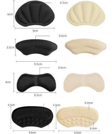 8 Pairs Heel Pads for Shoes That Prevent Heel Slip and Blister - Women's and Men's Heel Grips - Buy Online on GoSupps.com
