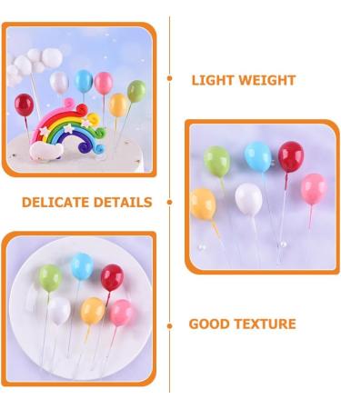 jojofuny 12 Pcs Cake Picks Balloon Cupcakes Mini Colorful Balloon Cake Picks Foam Ball Cupcakes for Birthday Parties Weddings Baby Showers - Buy Online on GoSupps.com