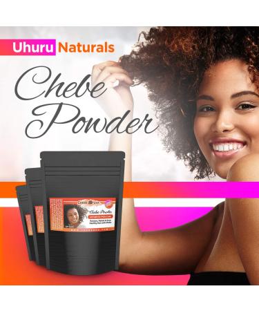 Uhuru Naturals Chebe Powder 100g - Natural African Hair Mask for Hair Growth & Strength - Dye Free with Lavender - Long Moisturized Hair for Men & Women - Buy Online on GoSupps.com