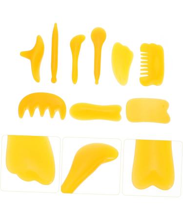 KALLORY Massage Facial Tool Set | Chinese Skincare Plate & Back Scrapper for Spa Treatments | Beeswax Resin Body Scraper - Buy Online on GoSupps.com